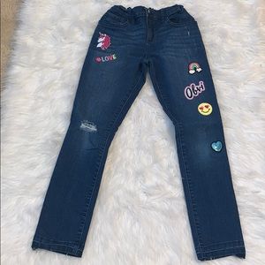 Jeans with emoji patches!!